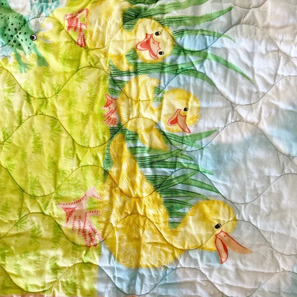 Handmade Quilt By TheGirlsGetCreative Ducky Baby Quilt Blanket Blankie Satin